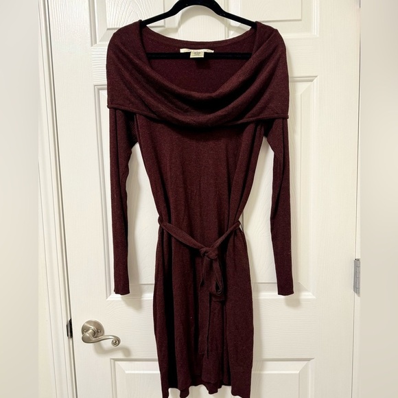 Max Studio Dresses & Skirts - Max Studio off the shoulder or cowl neck sweater dress with removable belt (DJ1)